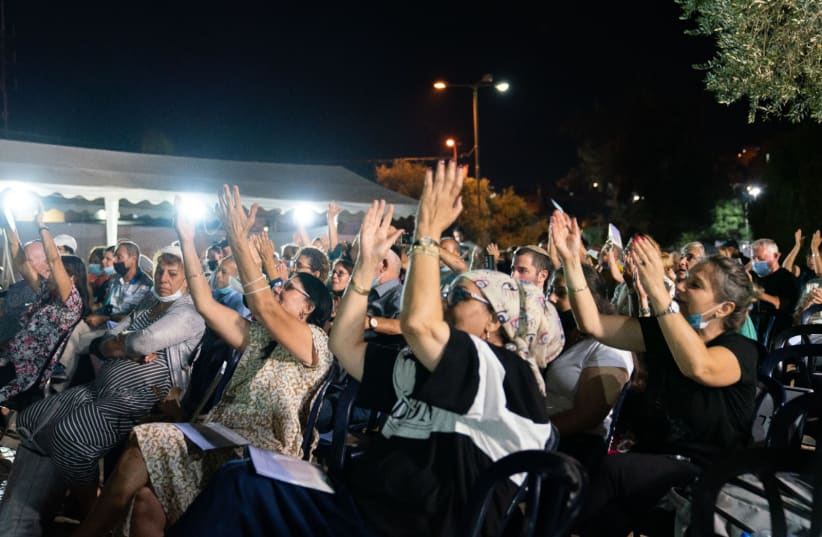  Hundreds of Israeli Jews are seen at the Cave of the Patriarchs in Hebron with WZO for Slichot, on August 26, 2021. (photo credit: WZO/Hodaya Saadia)