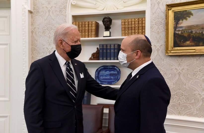  PM Bennett meets with President Biden in Washington (photo credit: AVI OHAYON - GPO)