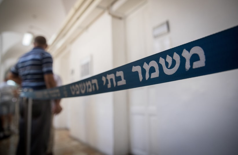  View of the Magistrate's Court in Jerusalem on August 15, 2018. (photo credit: YONATAN SINDEL/FLASH90)