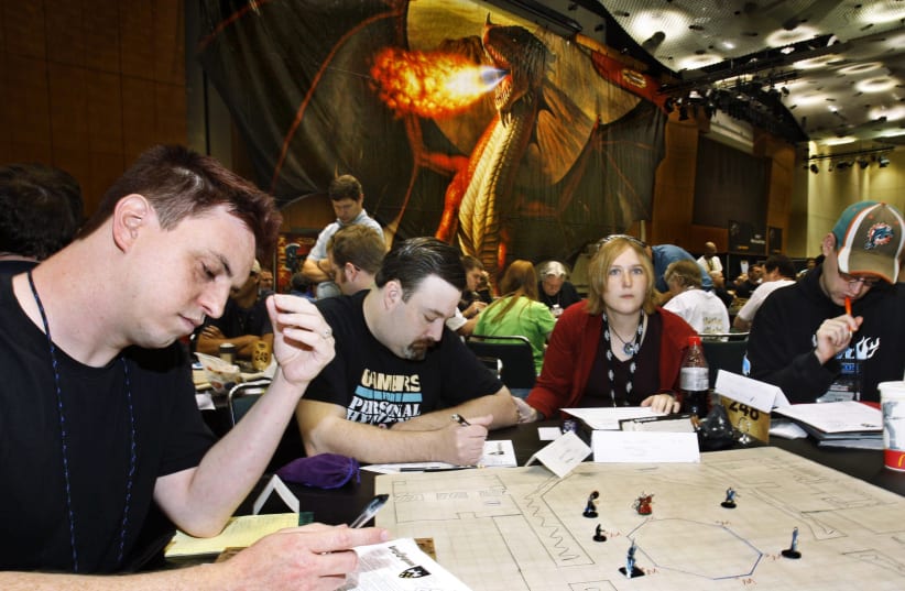  Gamers play Dungeons & Dragons at a convention center in Indianapolis (photo credit: REUTERS/RAY STUBBLEBINE)