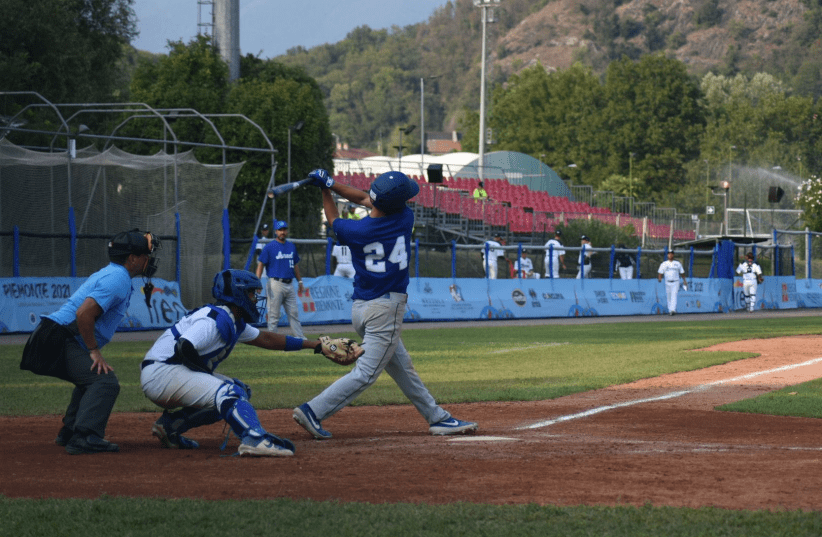   Team Israel beat France 10-0 in their game at the European Baseball Championships, on September 13, 2021. (photo credit: ISRAEL ASSOCIATION OF BASEBALL/ COURTESY)