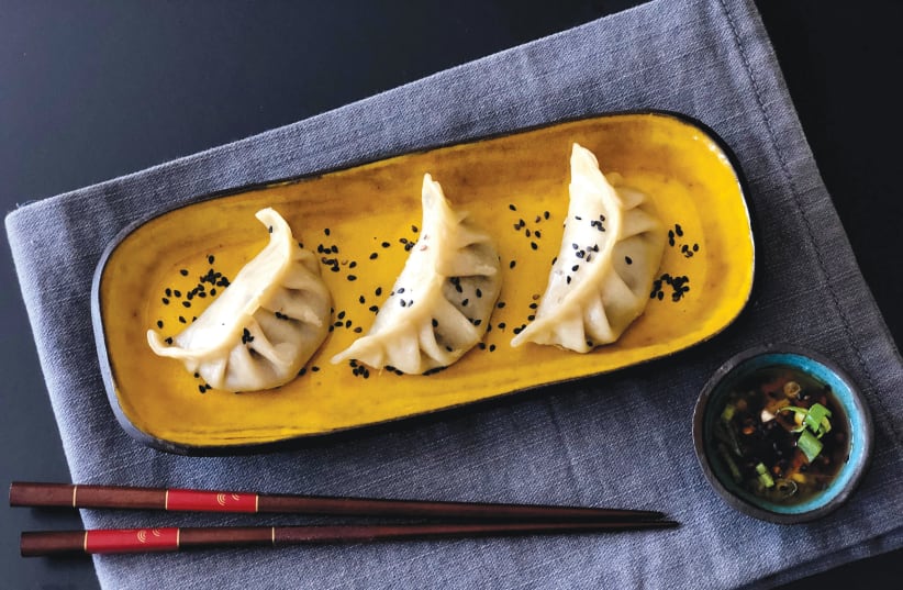  Vegan gyoza Japanese dumplings. (photo credit: PASCALE PEREZ-RUBIN)