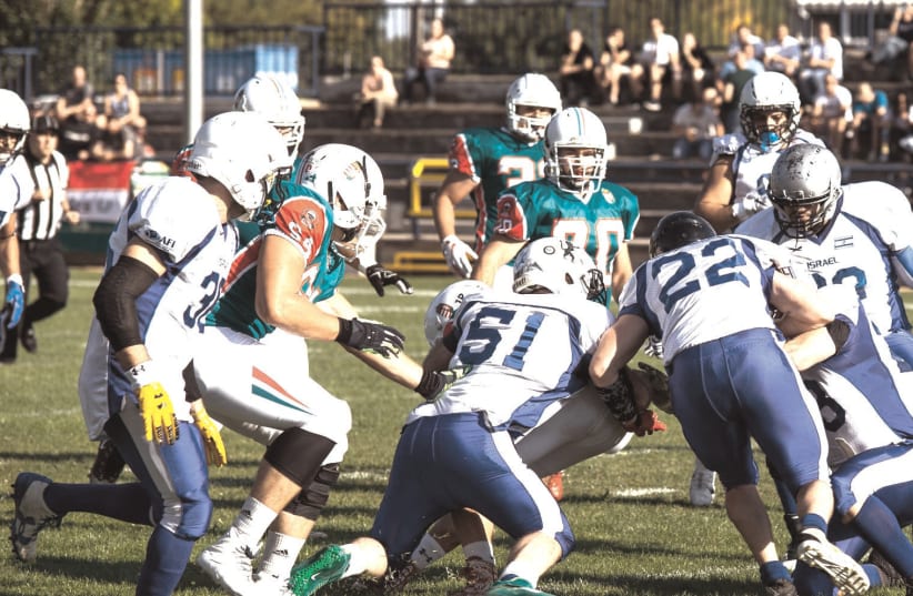  Israel tackle football story by Jerusalem Post Sports Staff – Picture of Israel-vs-Hungary (photo credit: Tamás Battyáni/Courtesy)