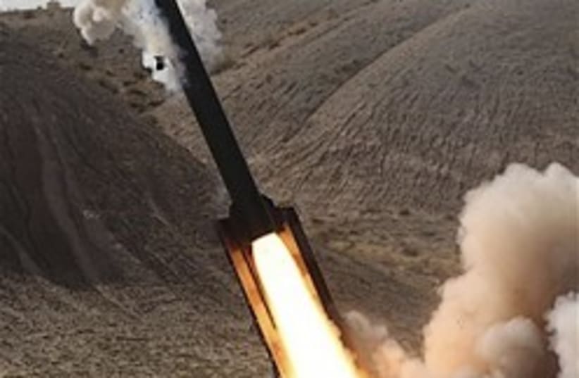 Iran missle Zelzal launch 248.88 ap (photo credit: AP)