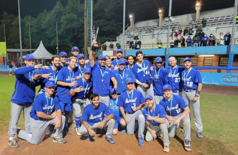  TEAM ISRAEL won a silver medal at the European Baseball Championships in Torino, Italy, after a heartbreaking 9-4 loss to the Netherlands in the final. (photo credit: ISRAEL ASSOCIATION OF BASEBALL/ COURTESY)