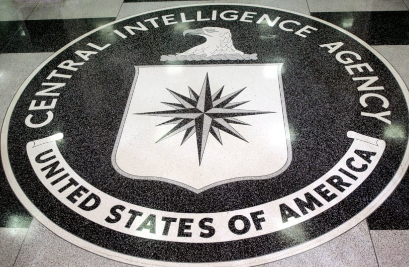  The logo of the US Central Intelligence Agency (CIA) is shown in the lobby of the CIA headquarters in Langley, Virginia March 3, 2005. (photo credit: REUTERS/JASON REED)