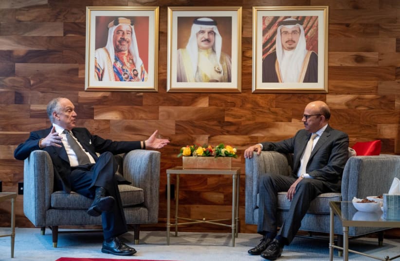 WJC President Ronald Lauder meets with Bahraini Foreign Minister (photo credit: WORLD JEWISH CONGRESS)