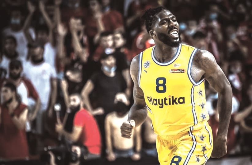  MACCABI TEL AVIV signed Detroit native Jalen Reynolds as part of its summer makeover. The 28-year-old big man had previously played with the Israeli club in the 2019/20 COVID-19-shortened season. (photo credit: ISRAEL BASKETBALL ASSOCIATION/COURTESY)