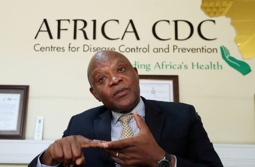  John Nkengasong, Africa's Director of the Center for Disease Control (CDC), at the African Union (AU) Headquarters in Addis Ababa, Ethiopia. (photo credit: REUTERS/TIKSA NEGERI)