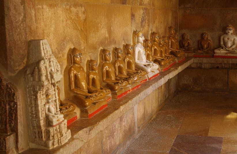  IDOLS INSIDE a temple. Abraham embarked on a journey toward monotheism. (photo credit: Wikimedia Commons)