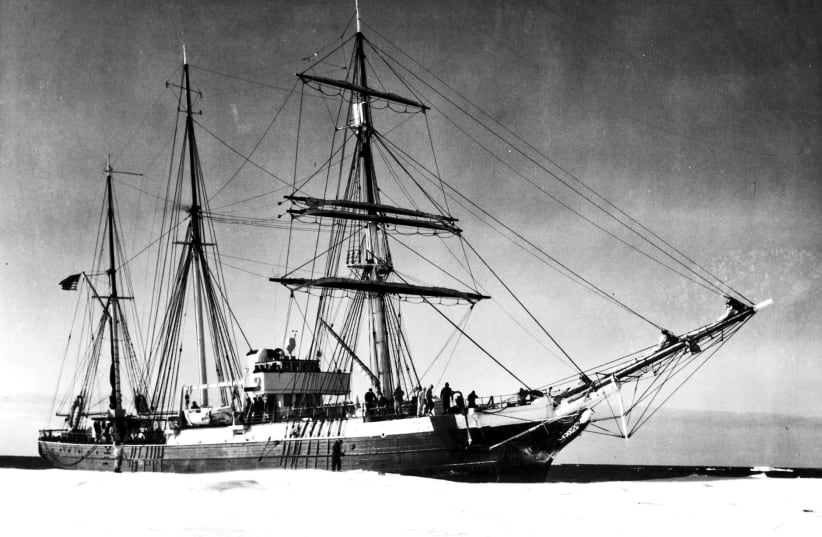  View of the USS Bear (AG-29) in the Antarctic during Second Byrd Antarctic Expedition. (photo credit: Wikimedia Commons)
