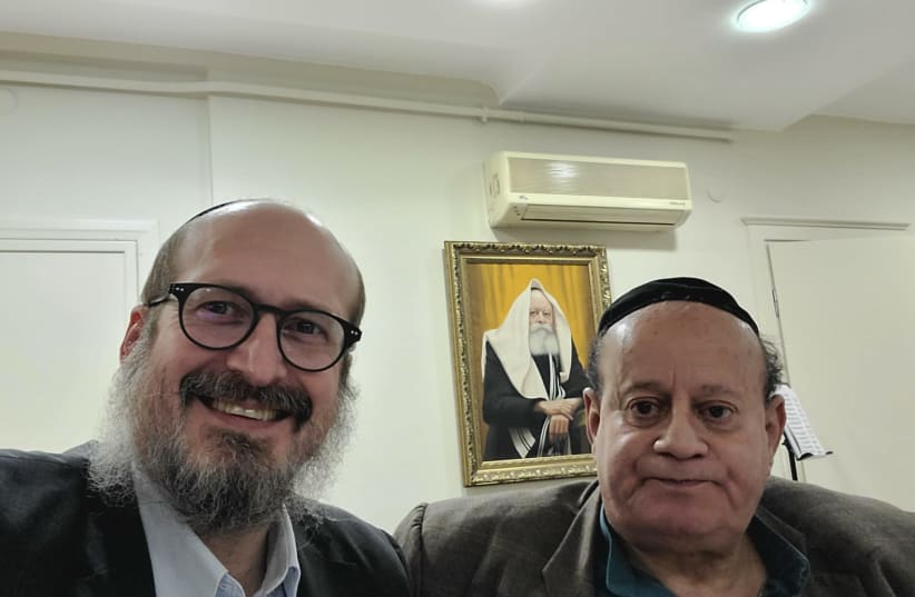 Rabbi Mendy Chitrik, Chairman of the Alliance of Rabbis in Islamic States (L), with Afghanistan's last Jew, Zabulon Simantov (R). (photo credit: YEHUDA CHITRIK)
