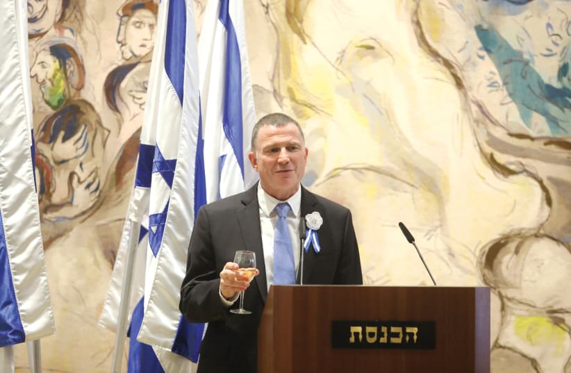 Yuli Edelstein in the  Knesset’s Chagall Hall. (photo credit: MARC ISRAEL SELLEM)