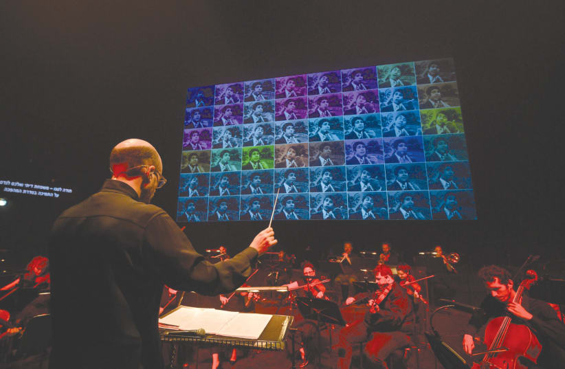  ROY OPPENHEIM conducts the Revolution Orchestra. (photo credit: MOSHE CHITAYAT)