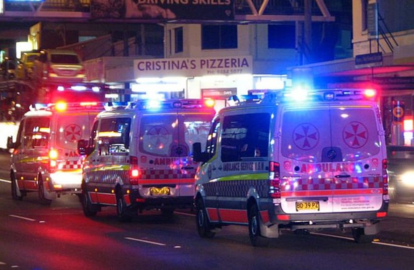 Ambulances with sirens on (photo credit: VIA WIKIMEDIA COMMONS)
