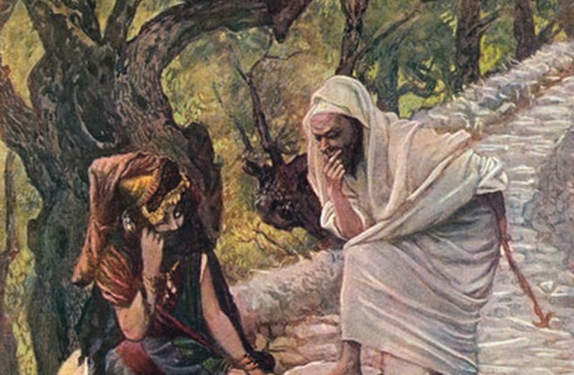  Judah and Tamar by James Tissot (photo credit: Wikimedia Commons)