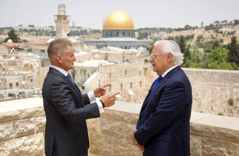 (L-R) TBN President Matt Crouch and David Friedman in Jerusalem (photo credit: CAYLAN CROUCH)