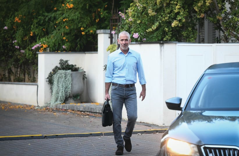 Ronen Bar, outside his home on October 11, the day the cabinet approved him as the new head of the Shin Bet. (photo credit: FLASH 90)