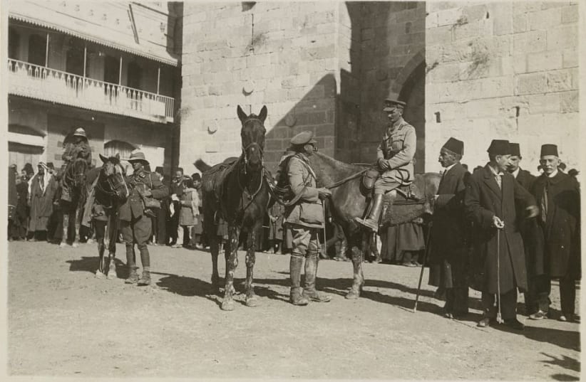  The surrender of Jerusalem, December 9, 1917. (photo credit: Wikimedia Commons)