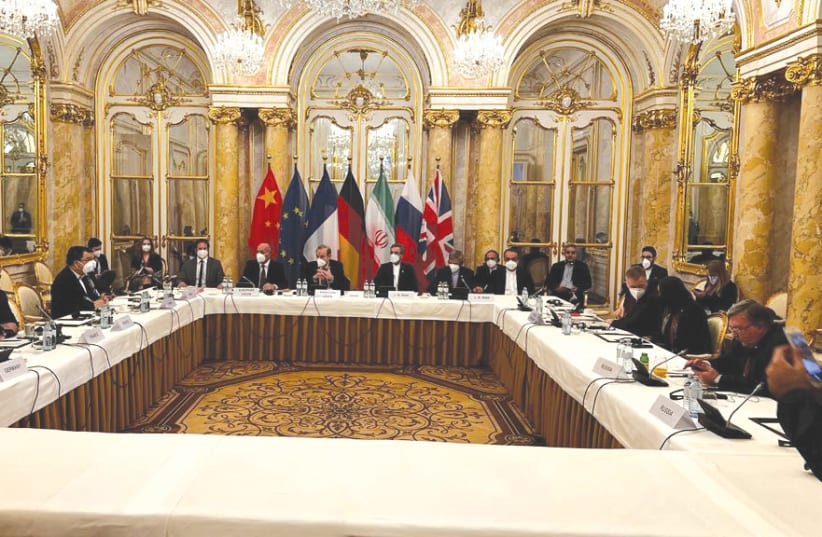 DELEGATIONS CONVENE for a meeting of the JCPOA Joint Commission in Vienna, yesterday. (photo credit: REUTERS)