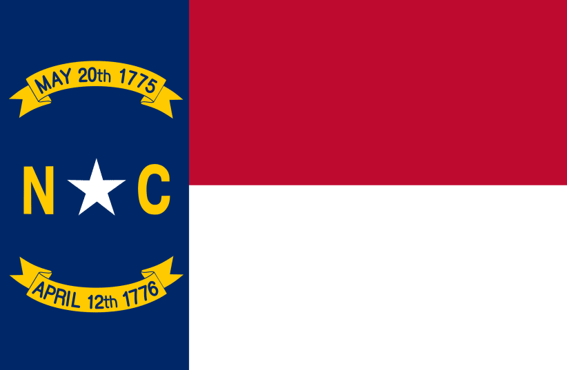 Flag of North Carolina (photo credit: Wikimedia Commons)