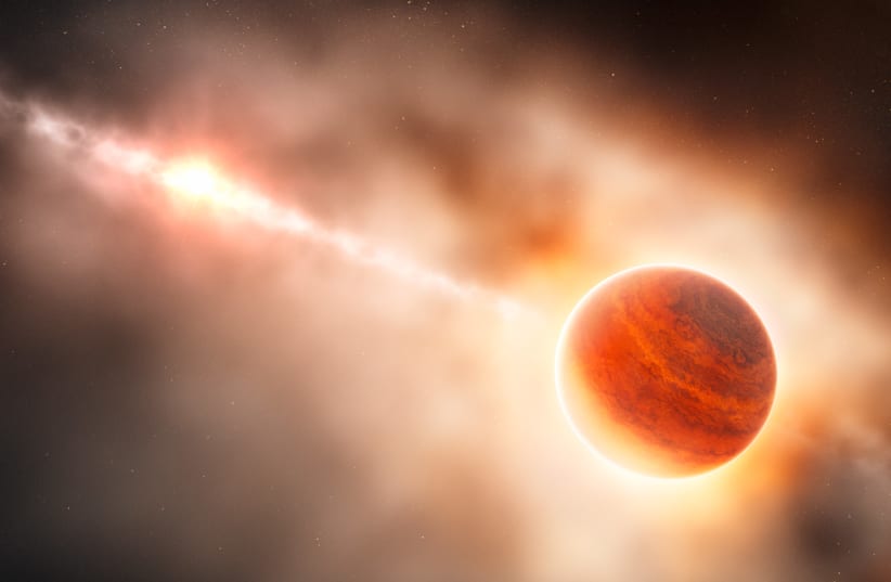  Artist's impression of a gas giant planet forming in the disc around the young star HD 100546. (photo credit: ESO/L. Calçada/Flickr)