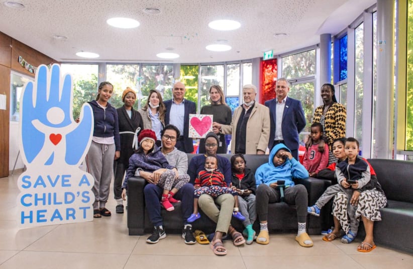  Minister of Regional Cooperation Issawi Frej visiting Israeli humanitarian organization Save a Child's Heart in Holon, Jan 2022.  (photo credit: COURTESY OF SAVE A CHILD'S HEART)