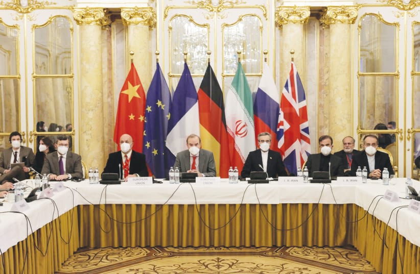  MEMBERS OF the JCPOA Joint Commission convene in Vienna last month. (photo credit: EU Delegation in Vienna/European External Action Service/Reuters)