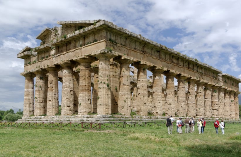 Temple of Hera II at Paestum (sometimes called the Temple of Neptune) (photo credit: BERTHOLD WERNER/CC BY-SA 3.0 (https://creativecommons.org/licenses/by-sa/3.0)/VIA WIKIMEDIA COMMONS)
