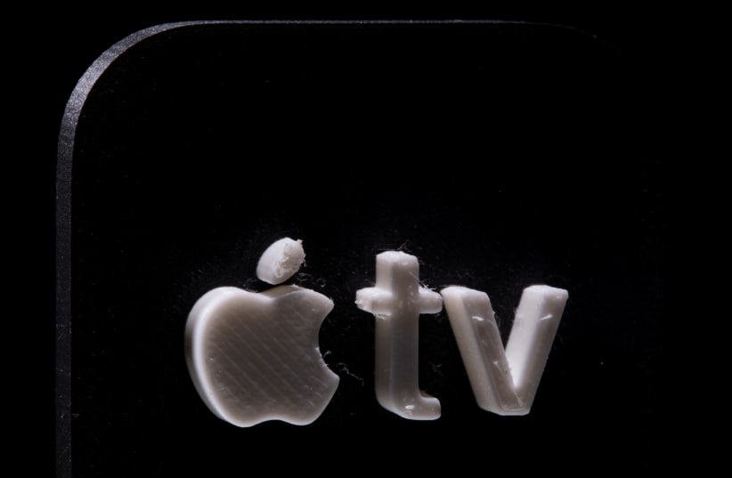 A 3D printed Apple TV logo is seen in this illustration picture taken May 4, 2021 (photo credit: REUTERS/DADO RUVIC)