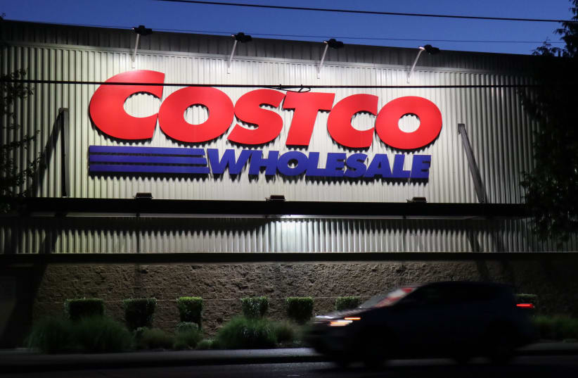  A car passes by a Costco store in Seattle. (photo credit: TOBY SCOTT/SOPA IMAGES/LIGHTROCKET VIA GETTY IMAGES)