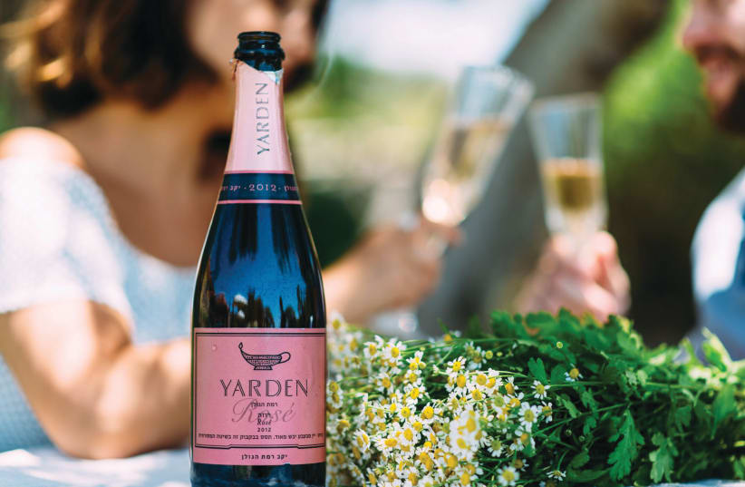  SPARKLING ROSE is the most classic wine to share on Valentine’s Day. Yarden Rose Brut is the perfect choice. (photo credit: Adi Perze)