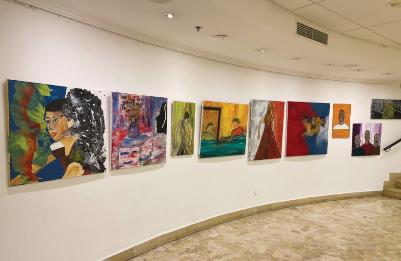  THE ‘COLOR TO the World’ exhibit in Ganei Tikva. (photo credit: SHANNA FULD)