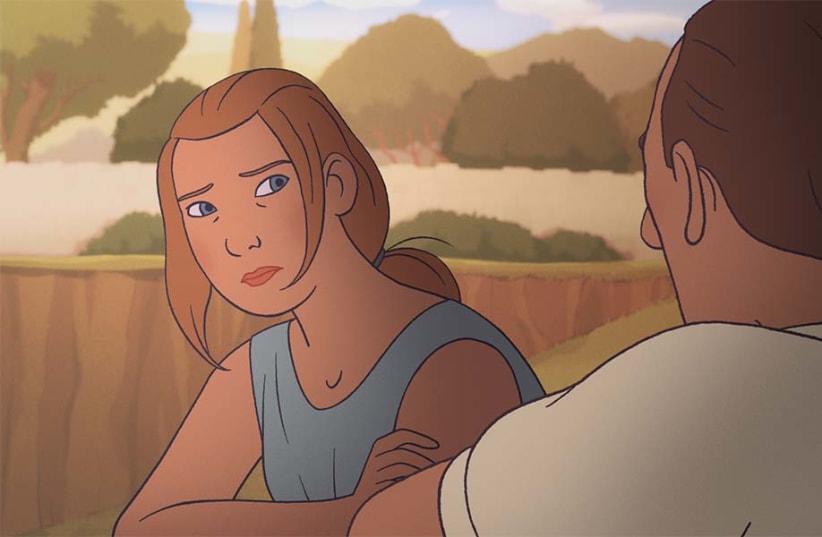  Charlotte Salomon, voiced by Keira Knightley, in a scene from "Charlotte." (photo credit: SCREENSHOT FROM YOUTUBE/JTA)