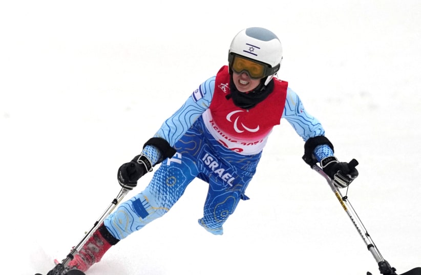  Beijing 2022 Winter Paralympic Games - Para Alpine Skiing - Women's Giant Slalom Standing - Run 1 - National Alpine Skiing Centre, Yanqing district, Beijing, China - March 11, 2022.  (photo credit: REUTERS/ALY SONG)