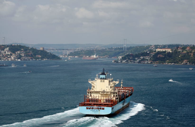  An oil tanker passes through the Bosphorus to the Black Sea in Istanbul July 20, 2012. (photo credit: OSMAN ORSAL/REUTERS)