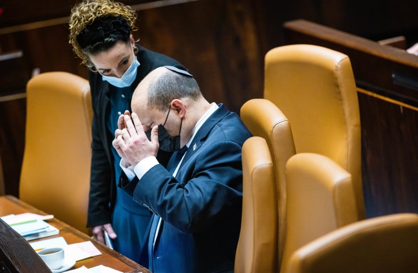 A discussion and a vote on The vote on the Citizenship Law at the Knesset, the Israeli parliament in Jerusalem on March 10, 2022. (photo credit: OLIVIER FITOUSSI/FLASH90)