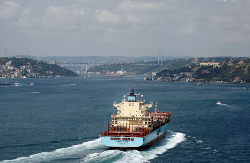  An oil tanker passes through the Bosphorus to the Black Sea in Istanbul July 20, 2012.  (photo credit: REUTERS/OSMAN ORSAL)