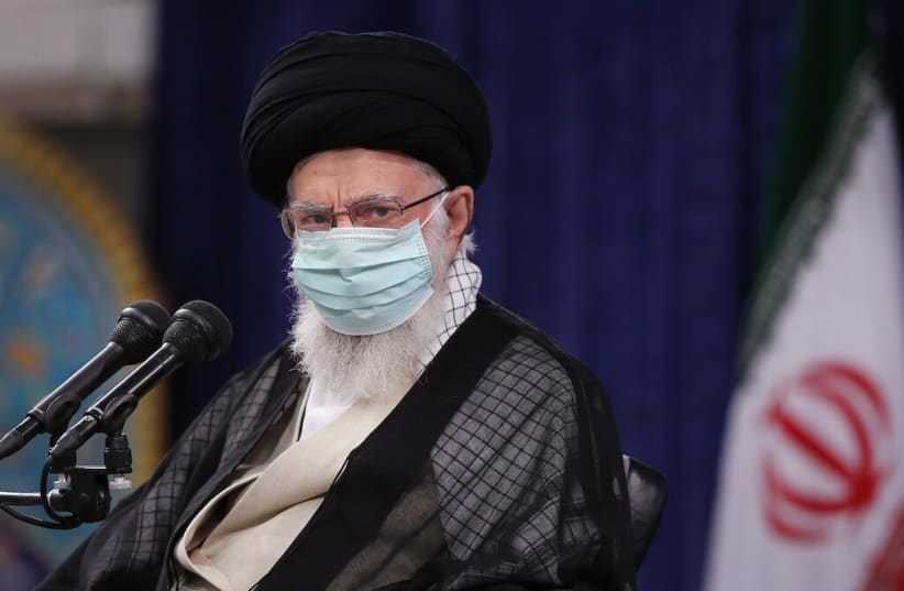  Iranian Supreme Leader Ali Khamenei address Hajj officials in Iran, June 8, 2022 (photo credit: KHAMENEI.IR)