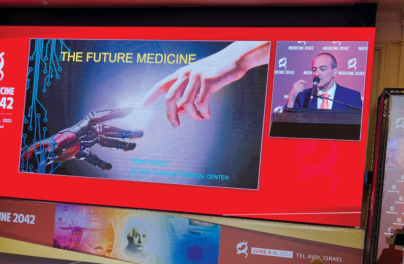  Prof. Ronni Gamzu addresses the Medicine 2042 conference in Tel Aviv. (photo credit: MAAYAN JAFFE-HOFFMAN)