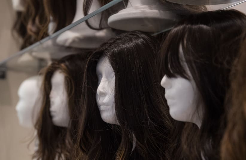 STYLES ON offer at a Jerusalem salon for women’s wigs.  (photo credit: HADAS PARUSH/FLASH90)