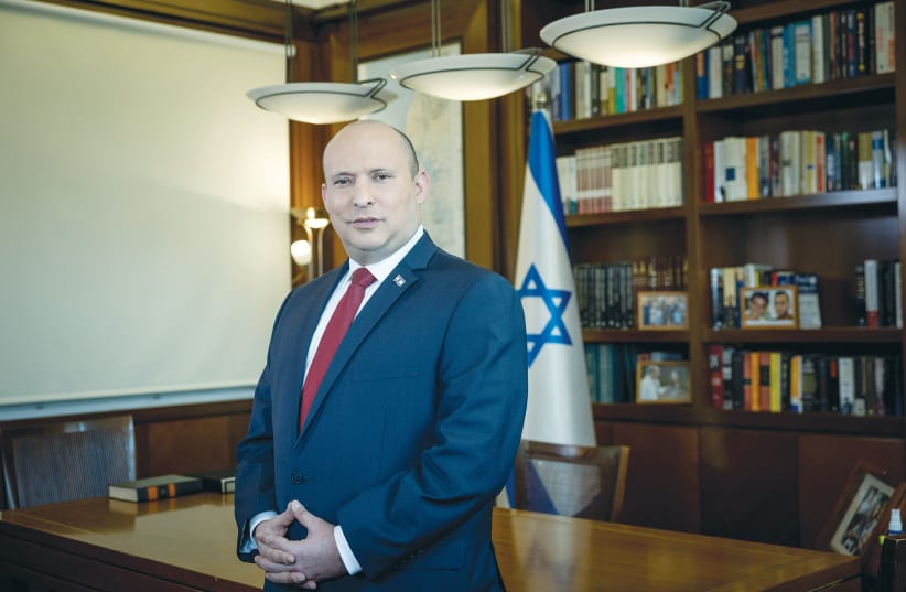  PRIME MINISTER Naftali Bennett says ‘Our new rule is, whoever sends attackers, pays.’ While this sounds tough, it’s still a reactive statement of intent, says the writer.  (photo credit: YONATAN SINDEL/FLASH90)