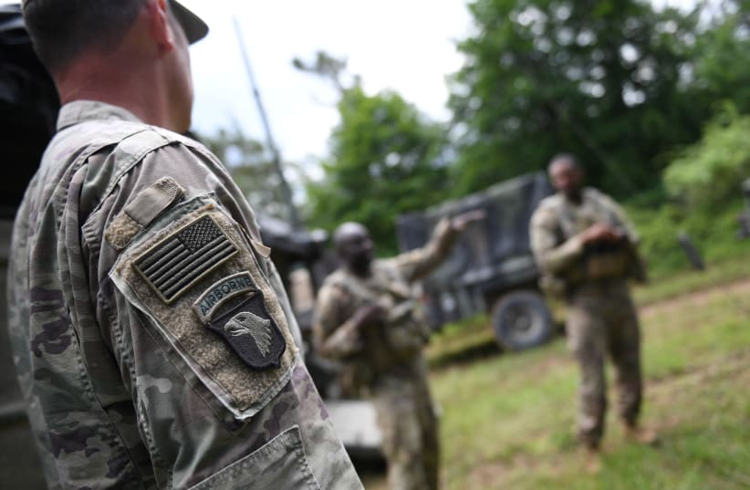  US soldiers take part in a Combined Resolve military exercise at Joint Multinational Readiness Center (JMRC) Hohenfels, Germany, June 8, 2022. (photo credit: REUTERS/ANDREAS GEBERT)