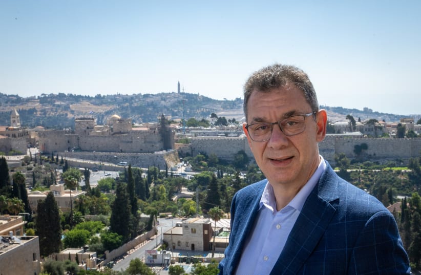  DR. ALBERT BOURLA on the King David Hotel’s rooftop overlooking Jerusalem, on June 28, ahead of the Genesis Prize ceremony.  (photo credit: MARC ISRAEL SELLEM)