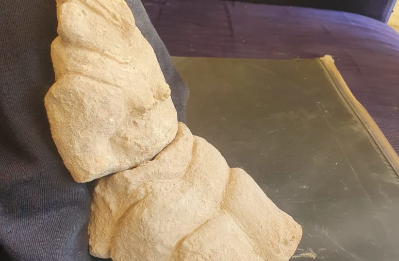  An impressive 8,000 year old Yarmukian ceramic "Mother Goddess" figurine was uncovered at renewed excavations at the Sha'ar HaGolan Yarmukian archaeological site. (photo credit: ANNA EIRIKH-ROSE)