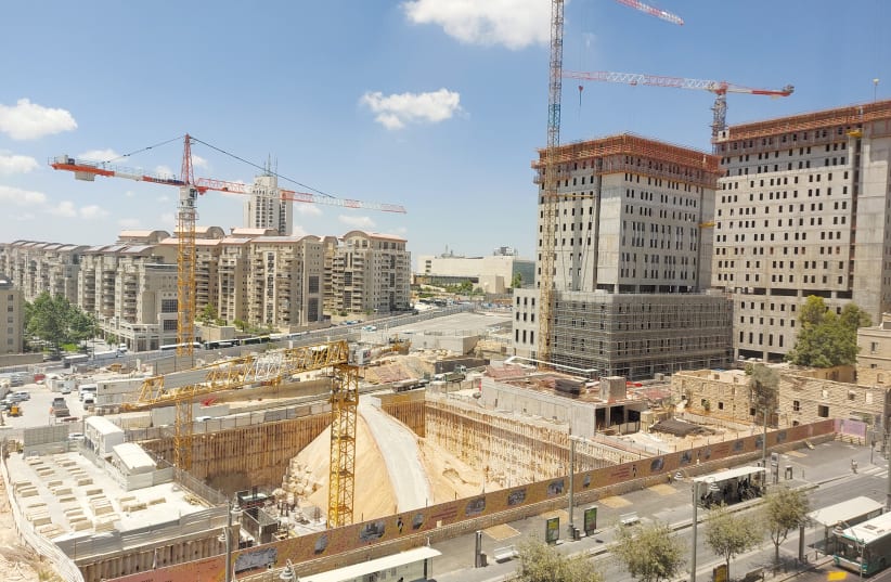  THE ENTRANCE to Jerusalem – a massive jumble of construction. (photo credit: DAVID BRINN)