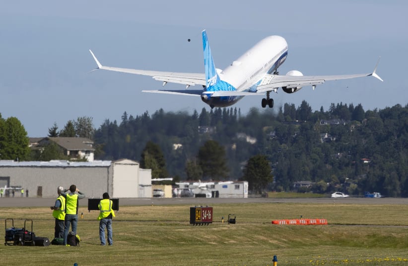  The final version of the 737 Max, the Max 10, takes off from Renton Airport in Renton, WA on its first flight Friday, June 18, 2021. (photo credit: ELLEN M. BANNER/THE SEATTLE TIMES/TNS)