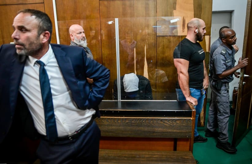  Israeli Underworld Kingpin Yossi Musli arrives for a court hearing at the Magistrate's Court in Tel Aviv on August 11, 2022 (photo credit: AVSHALOM SASSONI/FLASH90)