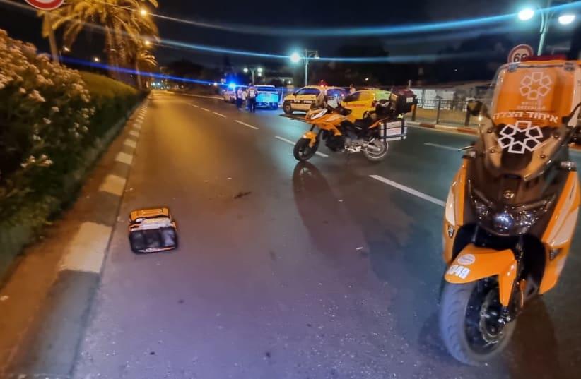 A 14-year-old pedestrian, Liron Barmi from shderot, who was fatally injured after being struck by a vehicle on Friday night in Petah Tikva (photo credit: ALON HACHMON)