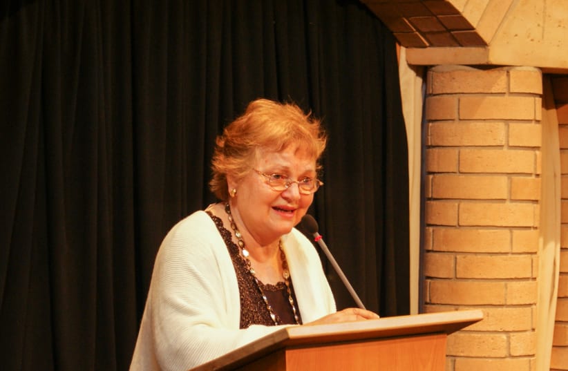  Marina Smith speaking. (photo credit: The UK National Holocaust Center)